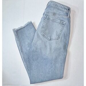 Hollister Jeans Women's 9 Blue Curvy Ultra High Rise Mom Jean Distressed Stretch